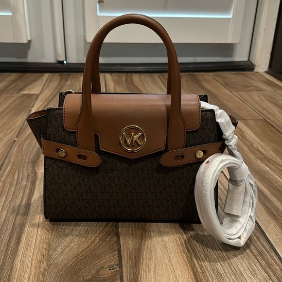 Michael Kors Carmen Satchel Signature Brown - Picture 4 of 9